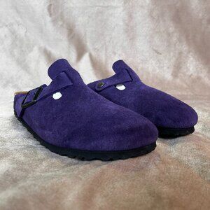 BIRKENSTOCK Boston- Purple Suede Leather size US 10 EU 41 Soft Footbed